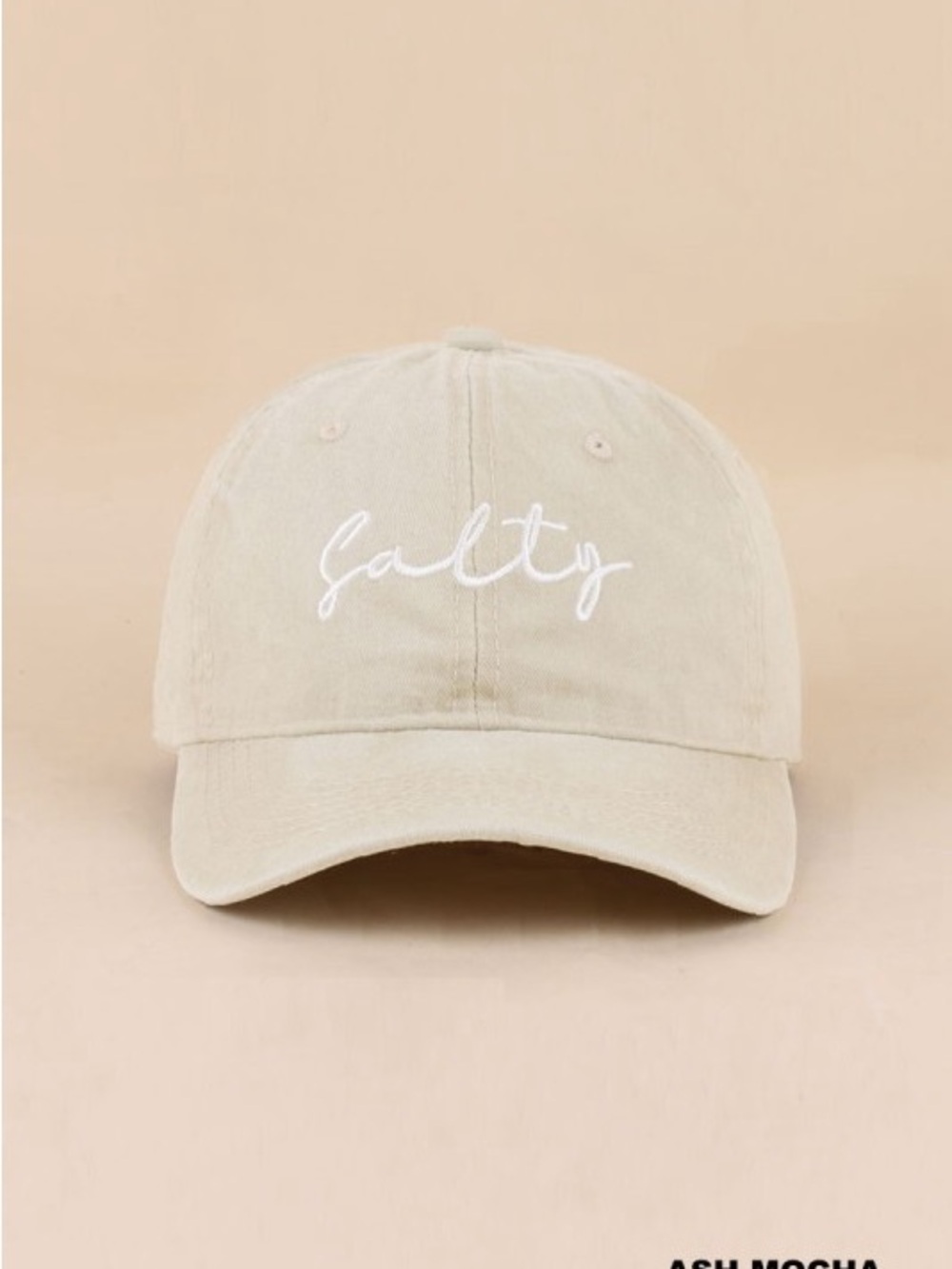 Zenana Salty Embroidered Hat - Ash Mocha